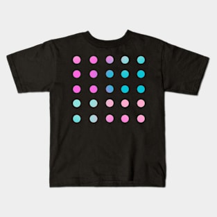 Back to School Teal and Fuchsia Gradient Circles Planner Kids T-Shirt